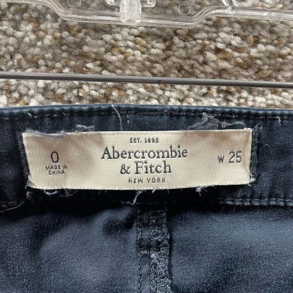 Abercrombie & Fitch Pants Womens 0 Blue Straight Leg Chino Clasiccore Preppy - Picture 9 of 11